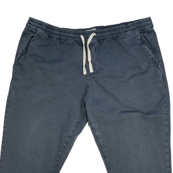 Marine Layer Mens Saturday Slim Straight Twill Pant 2XL XXL China Blue Organic - Picture 7 of 12